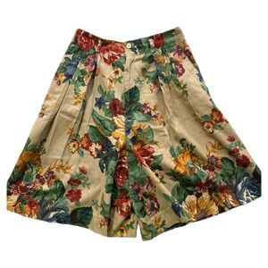 Vintage Barry Bricken Shorts Floral Size 10